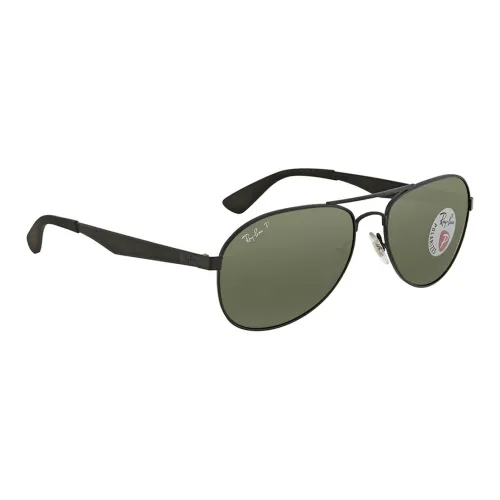 RayBan Plastic Aviator Sunglasses Unisex Black