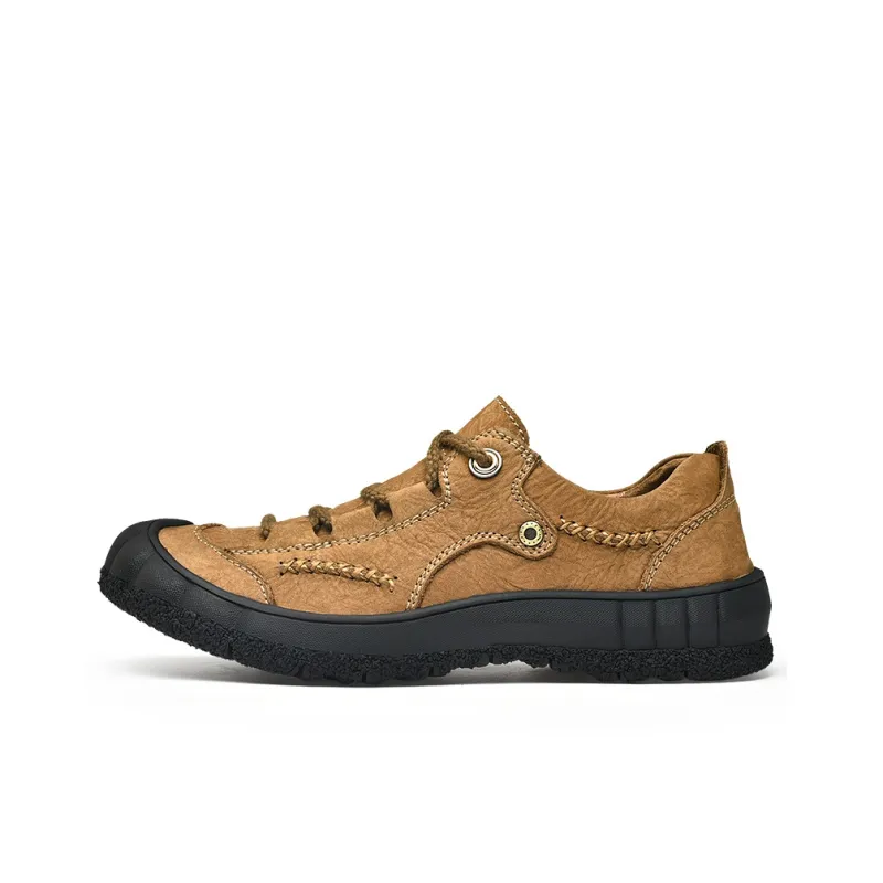 Season Ram Casual Shoes Men Low Top Black/Dark Brown/Khaki-8