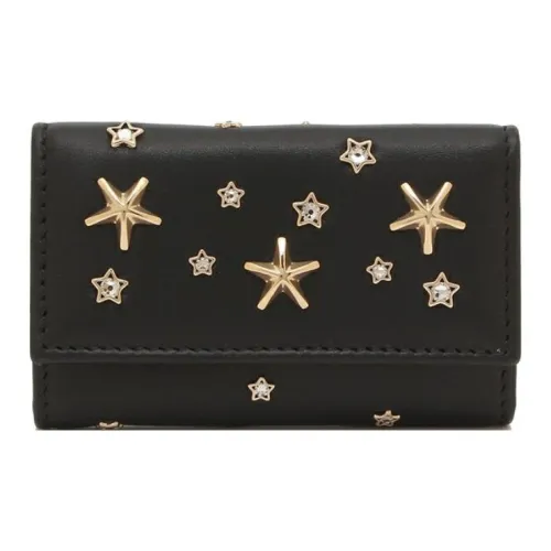 Jimmy Choo Leather Key Pouch Women's Black Light Gold