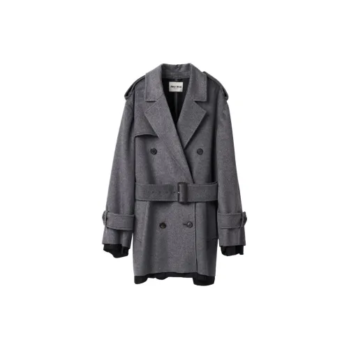 MIU MIU FW23 Coats Women's Gray