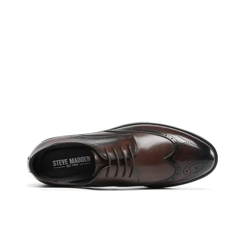 STEVE MADDEN Dress Shoes Men Low Top Black/Brown-6