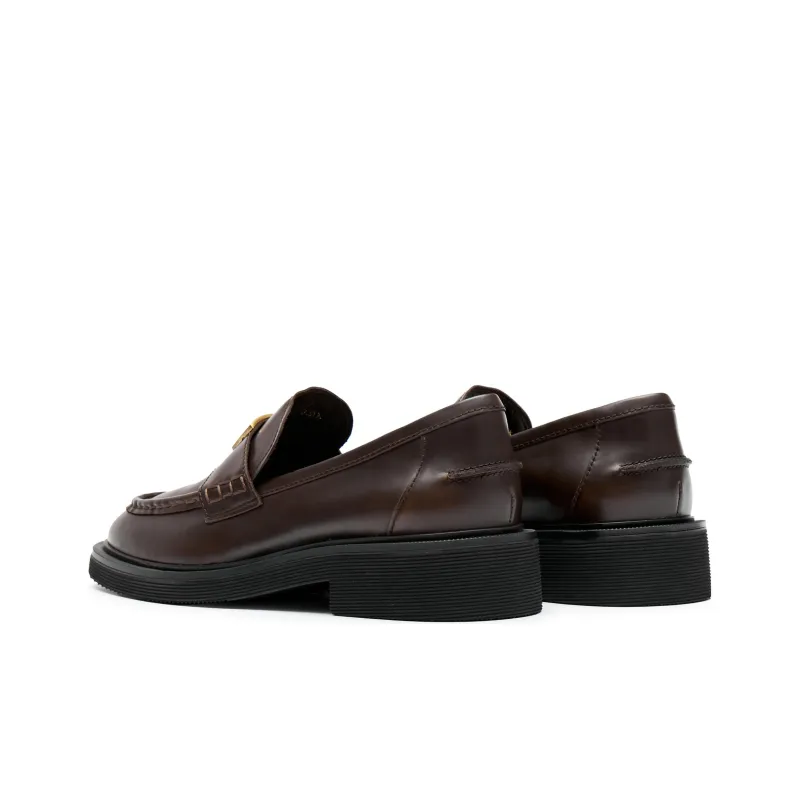 Staccato Small Gold Brick Jazz Loafers 3.5cm Women's-10