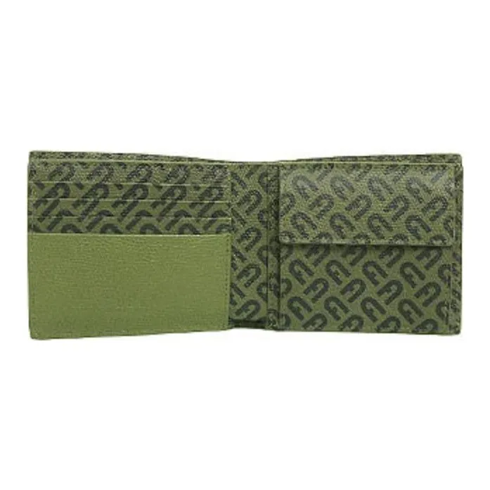 Furla Babylon Leather Wallet Men's Green-4