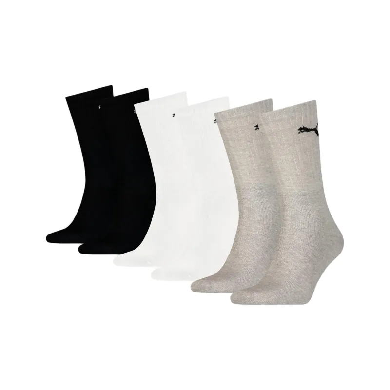 PUMA Unisex Sport Crew Socks 6 Pack Mid-Calf Socks Unisex 6 Pack-0