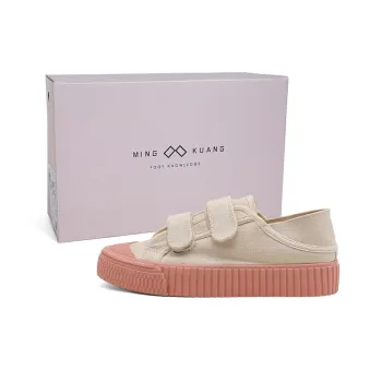 MINGKUANG Canvas Shoes Women's Low Top Pink