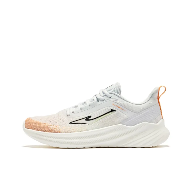 Erke ChengFeng Cushioned Wear Resistant Breathable Low Top Casual Running Shoes Men's Erke White Competition Orange-0