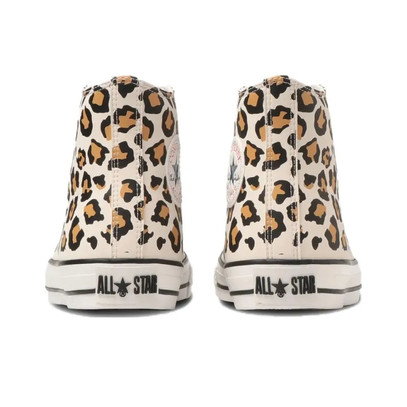 Converse All Star GF LEOPARD HI Breathable Lightweight High Top Skateboard Shoes Unisex White Leopard Print-3