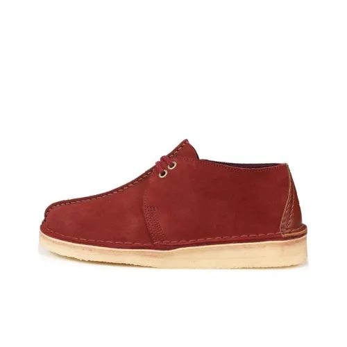 Clarks Desert Trek Casual Shoes Men Low-Top Burgundy