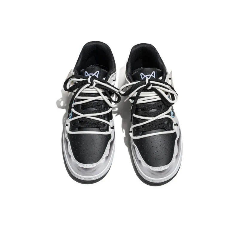 MIIOW Trend Party Series Coverage Anti Slip Wear Resistant Lightweight Breathable Low Top Skateboard Shoes Unisex-12