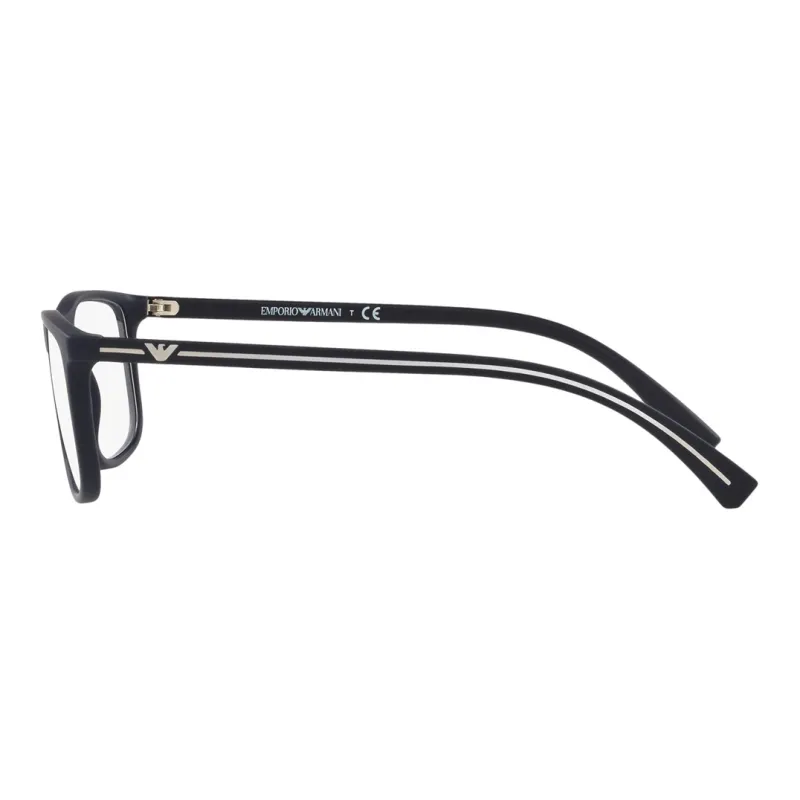 EMPORIO ARMANI Plastic Square Eyeglass Frames Men's Black-3