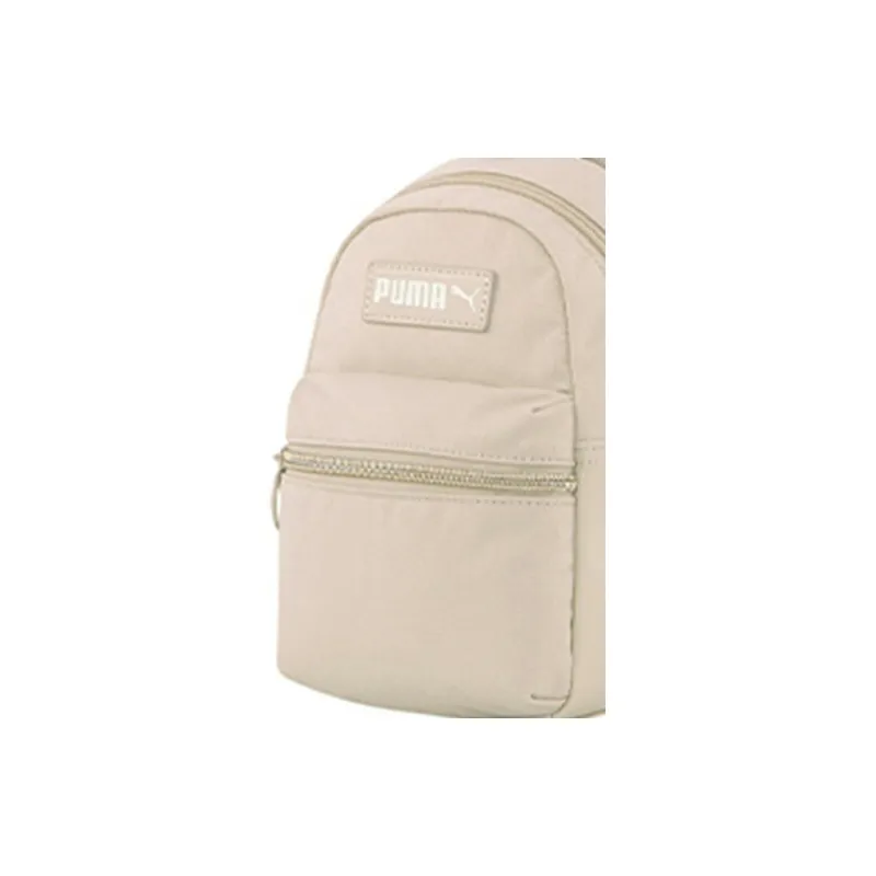 PUMA Artificial Leather Laminated Fabric Backpack Regular Women's Ecru-3