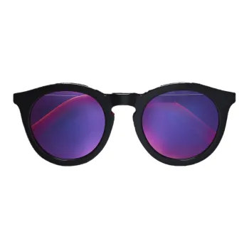 Moncler Acetate Metal Zinc Plated Round Sunglasses Men's Black
