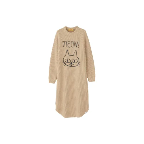 HYSTERIC GLAMOUR Long-Sleeved Dresses Women's Light Brown