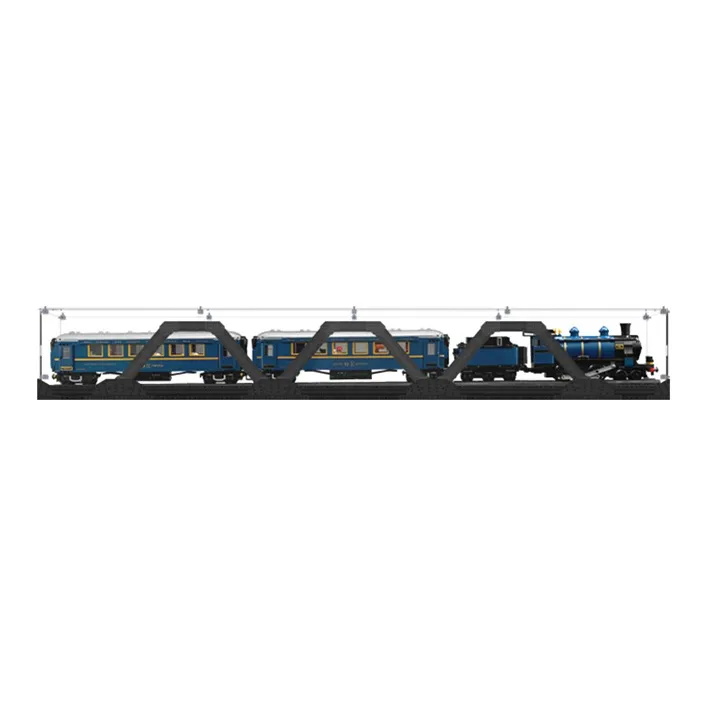 KGBOX Used For LEGO Building Block IDEAS 21344 Orient Express Train Figure Display Case Model Accessories-9