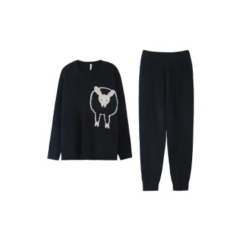 Sha Qian Pajama Set Autumn And Winter Season Men's Dark Gray