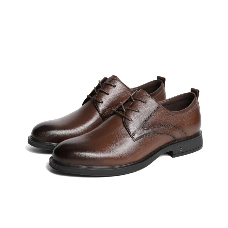 BELLE Dress Shoes Men Low Top Black/Brown-3