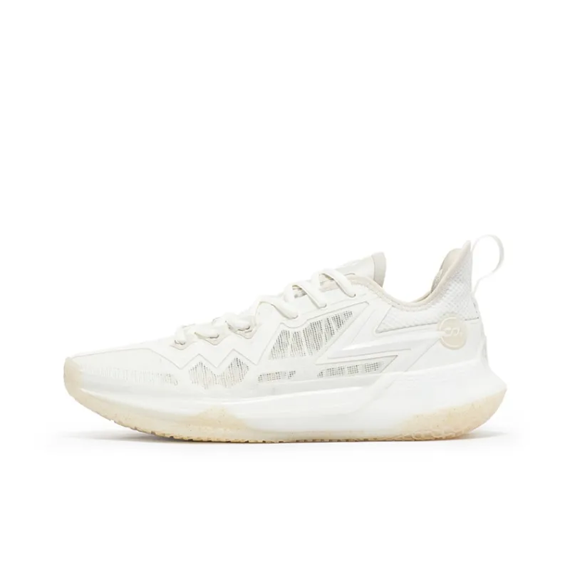 361° Big 3 Future Miro Cushioning Anti Slip And Wear Resistant Low Top Basketball Shoes Men's Feather White-0