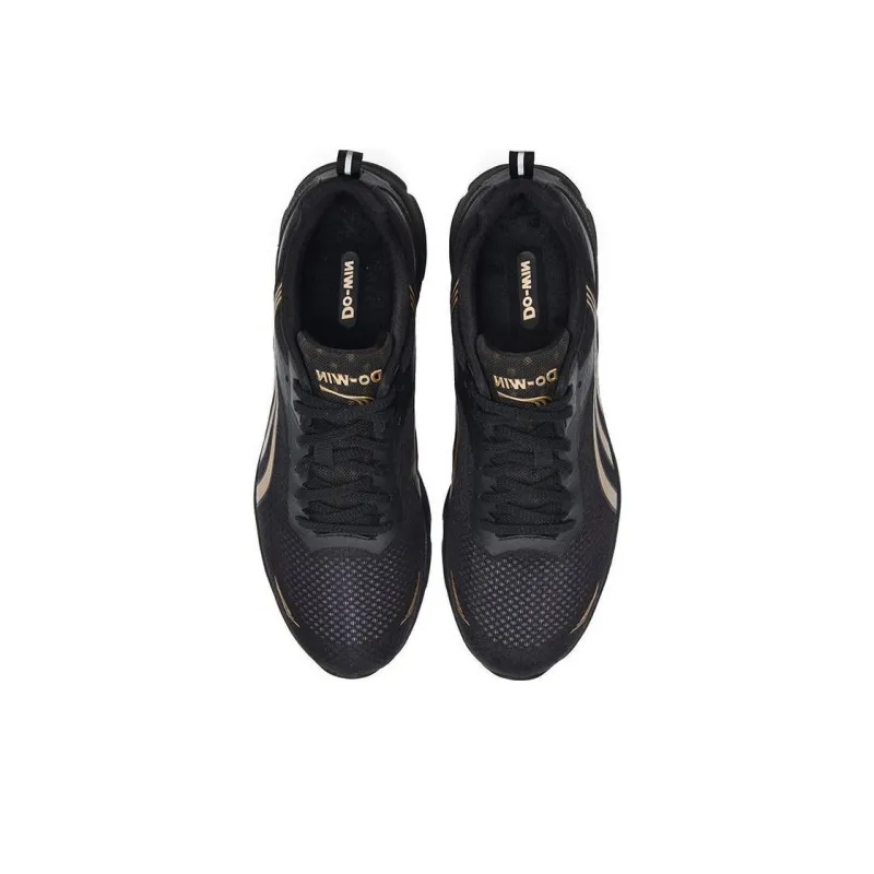 DO WIN Competition Anti Slip Wear Resistant Low Top Marathon Running Shoes Unisex Black Gold-1