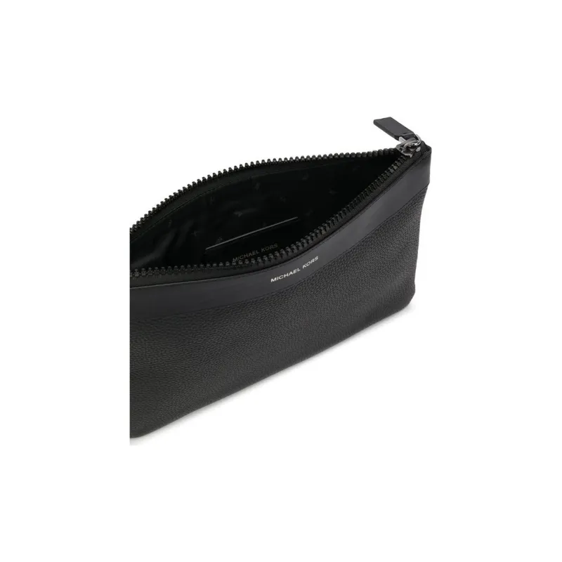 MICHAEL KORS Greyson Cow Leather Wallets Clutches Men's Black-4