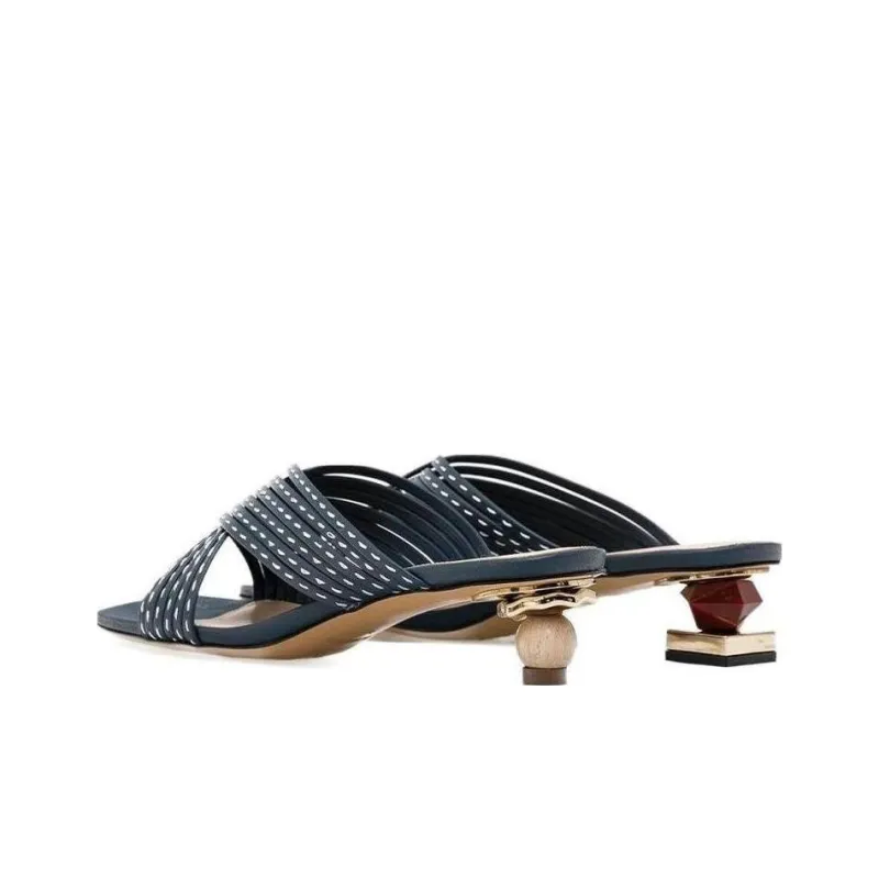 Jacquemus Castana Slide Slippers Women's Blue-3