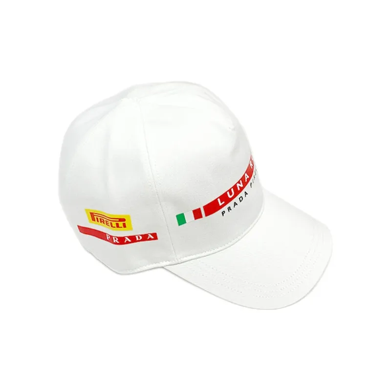 PRADA Cotton Baseball Caps Unisex White-1