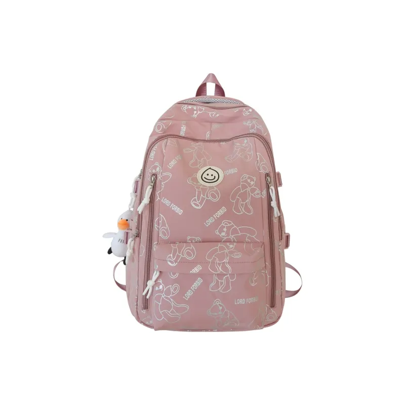 NIGEER Nylon Backpack Regular Women's Black/White/Blue/Pink/Green-8