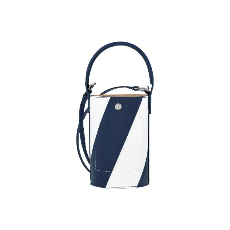 LONGCHAMP Épure Cow Leather Bucket Bag, Handbag, Shoulder Bag Mini Women's Blue White-2