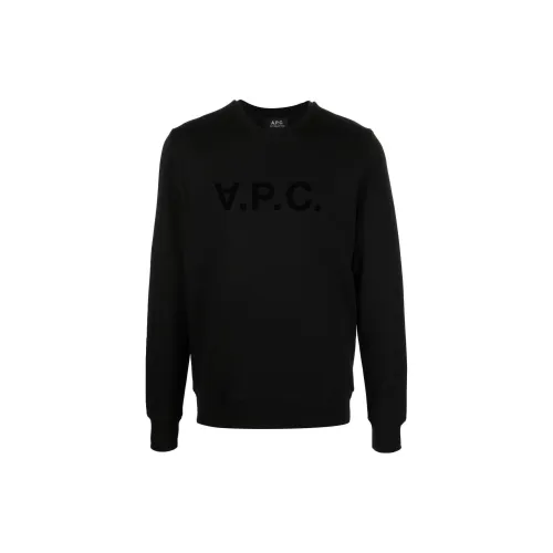 A.P.C. Logo-print Crew-neck Sweatshirt