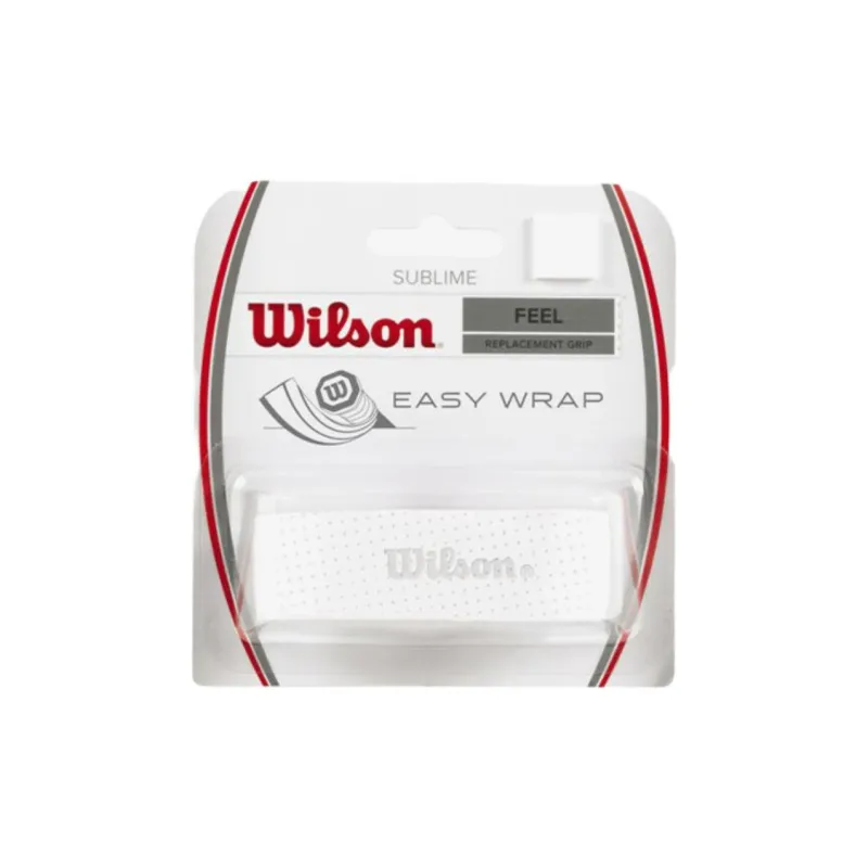 Wilson Tennis Accessory, Grip Leather Moisture Wicking Type Polyurethane Nonwoven 1 Pack White, Black-0