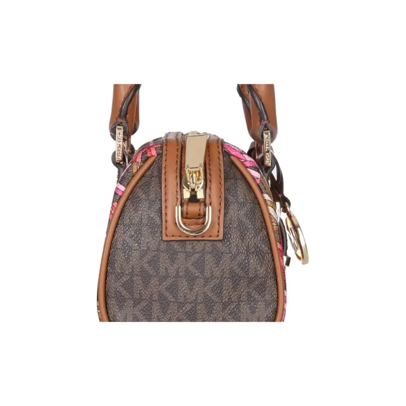 MICHAEL KORS Bedford Cow Leather Shoulder Bag Crossbody Bag Handbag Extra Small Women's Brown/Multicolor-2