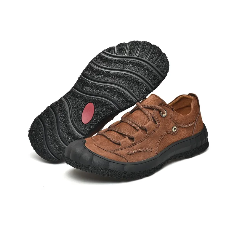 Season Ram Casual Shoes Men Low Top Black/Dark Brown/Khaki-5