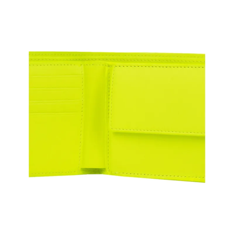 Balenciaga Cow Leather Coin Purses Wallets Men's Yellow-4
