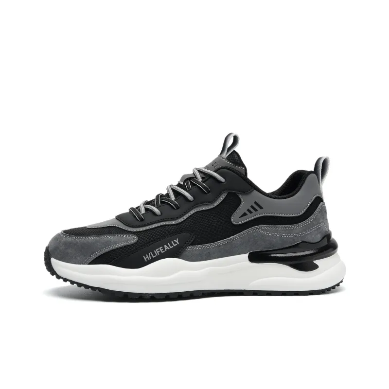 HLA Casual Shoes Men Low Top Black/Blue/Beige-0
