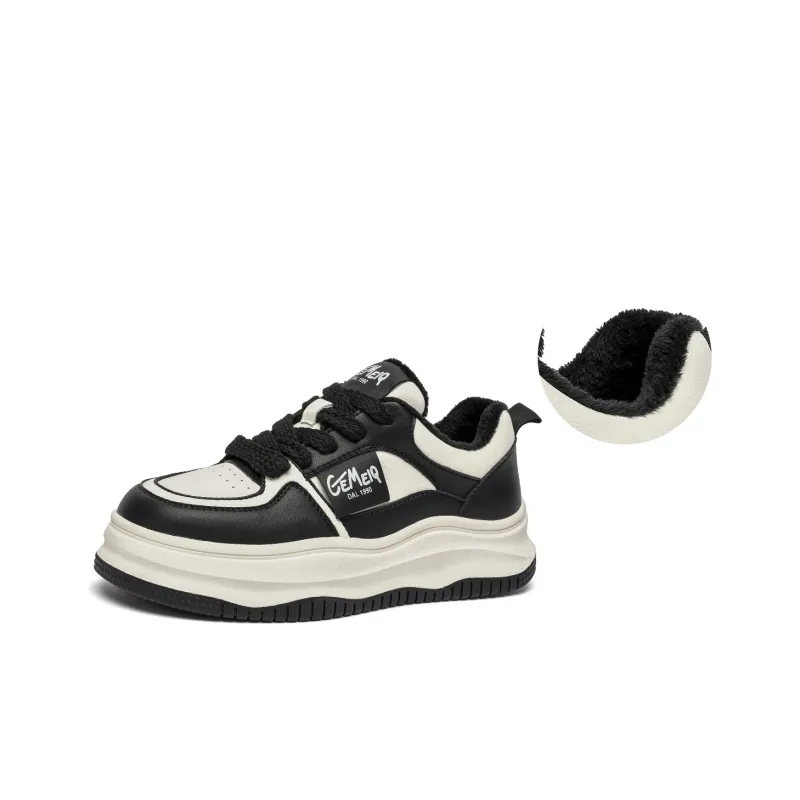 GEMEIQ Skateboard Shoes Women's Low Top Ecru/Beige Black/Beige Brown/Ecru White Fleece Lined/Ecru Black Fleece Lined/Ecru Brown Fleece Lined-11
