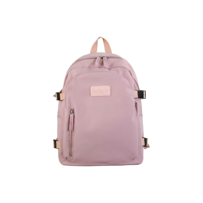 BALANG Twill Canvas Fabric Backpacks Regular Unisex White/Blue/Pink/Black-3