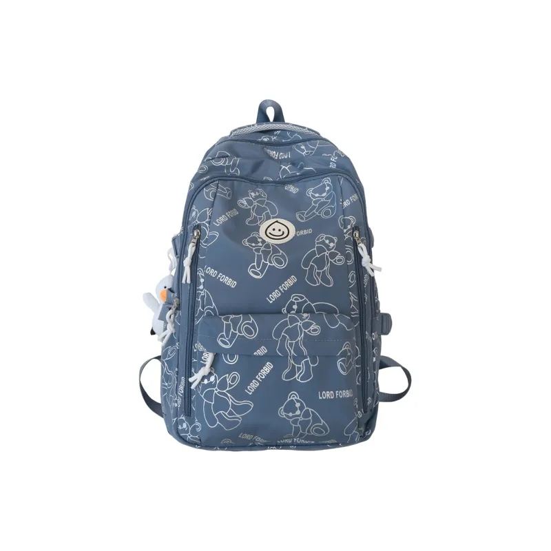 NIGEER Nylon Backpack Regular Women's Black/White/Blue/Pink/Green-6