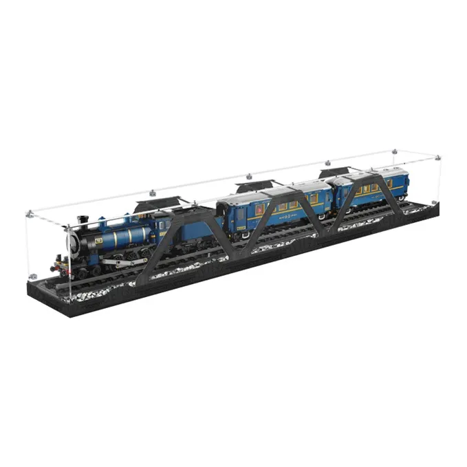KGBOX Used For LEGO Building Block IDEAS 21344 Orient Express Train Figure Display Case Model Accessories-7