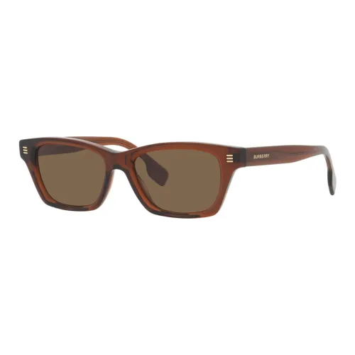 Burberry Plastic Irregular Shape Sunglasses Men's Brown