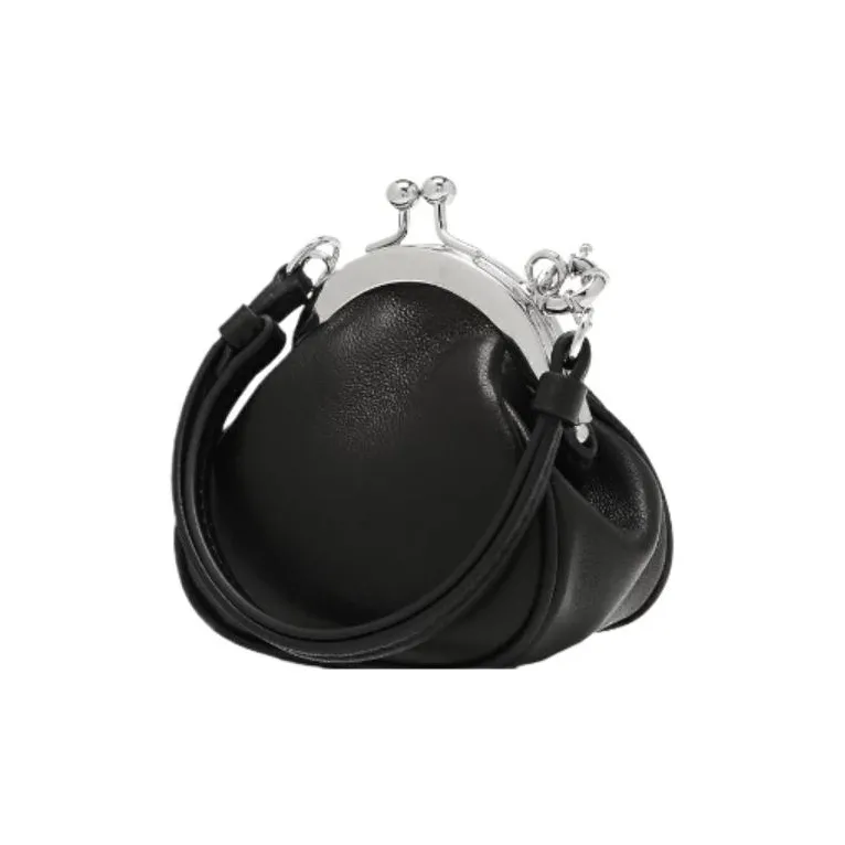Maison Margiela Sheepskin Portable Crossbody Bag, Shoulder Bag Women's Black-3