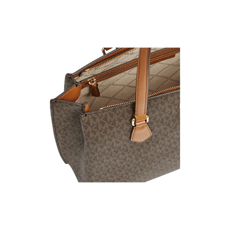MICHAEL KORS MK Ruby Artificial Leather Tote Bag, Shopping Bag, Handbag, Shoulder Bag Women's Camel-4