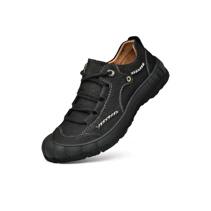 Season Ram Casual Shoes Men Low Top Black/Dark Brown/Khaki-2