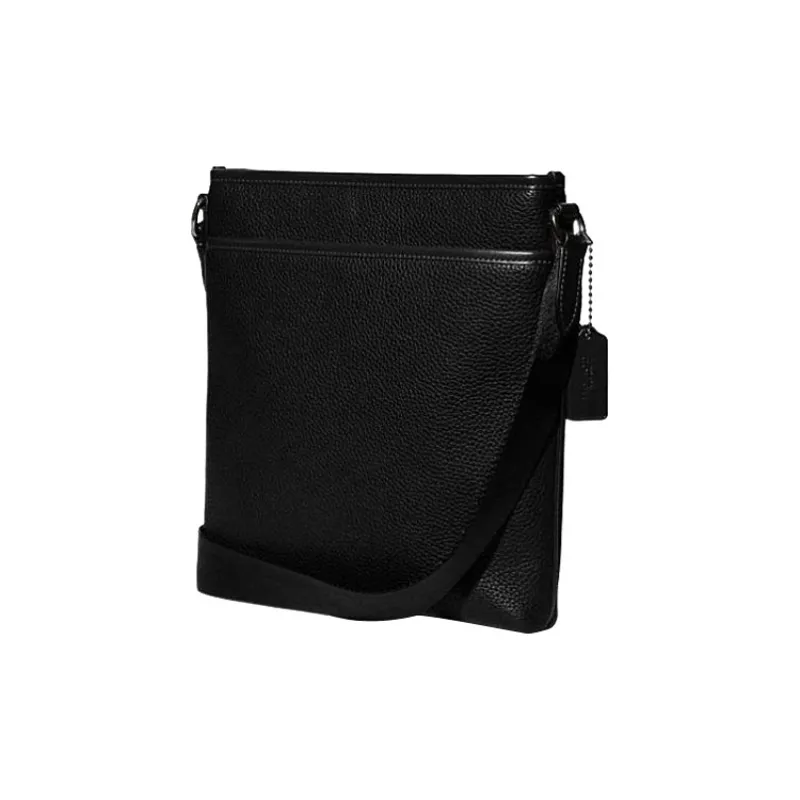 COACH Gotham Cow Leather Storage Bag Shoulder Bag Crossbody Bag Medium Size Men's Black-2