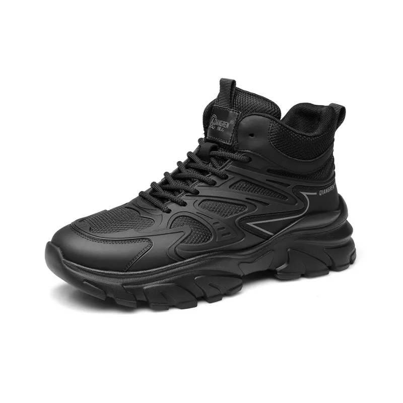 Strongman 3515 Men's Boots Winter Warm Fleece Lined Boots Black Ankle Boots-1