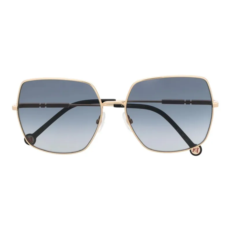 CarolinaHerrera Metal Acetate Irregular Shape Sunglasses Women's Gold-1