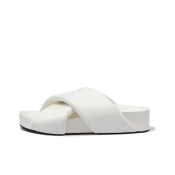 JIL SANDER Cross strap Leather Slide Sandals