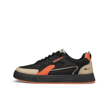 Warrior Wear resistant And Lightweight Low Top Skateboard Shoes Men's Black Orange