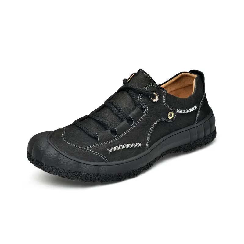Season Ram Casual Shoes Men Low Top Black/Dark Brown/Khaki-1