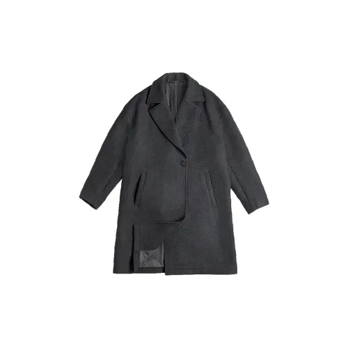 MADEN Coats Men Charcoal Black