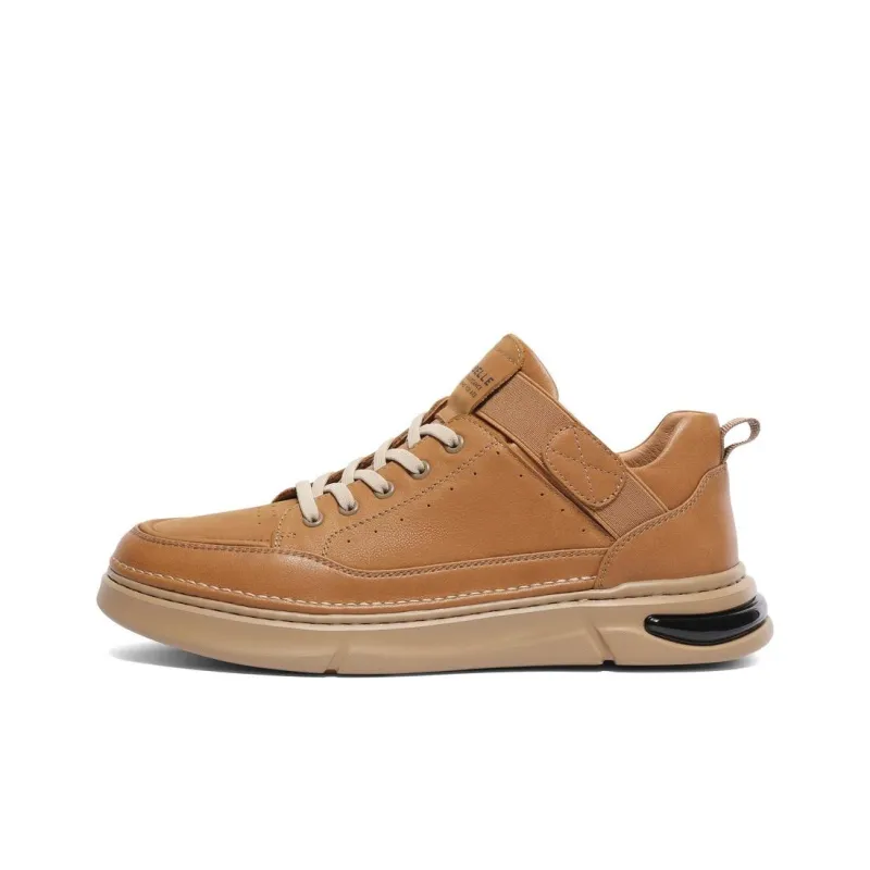 BELLE Slip Resistant Height Increasing Low Top Skateboard Shoes Men's-0