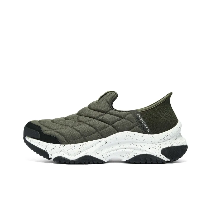 Skechers Slip Ins Cushioning Wear-Resistant Low-Top Casual Shoes Men's Olive Green-0